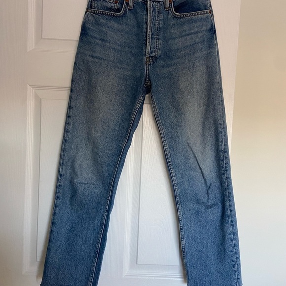Redone Womens 70s stovepipe jeans med vain size 28 - Picture 1 of 6